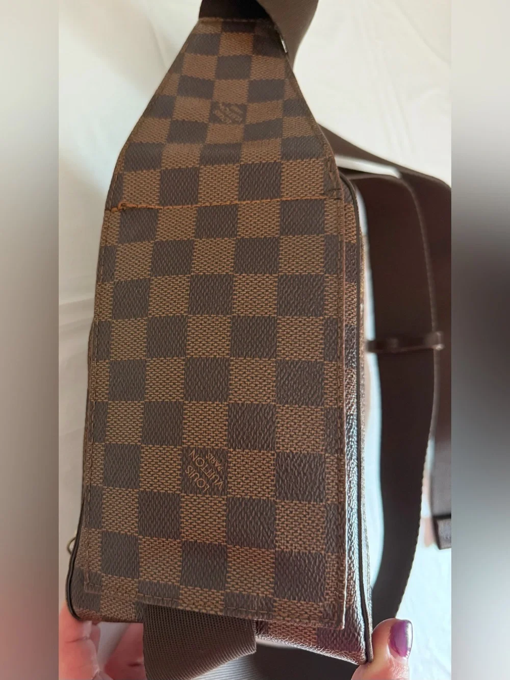 Louis Vuitton Damier Ebene Geronimos body bag with COA and dust bag